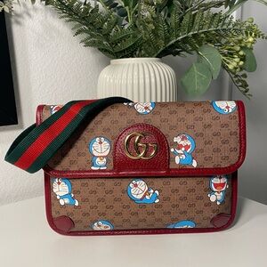 NWT Gucci x Doraemon GG Belt Bag Ltd Ed 2021 COA